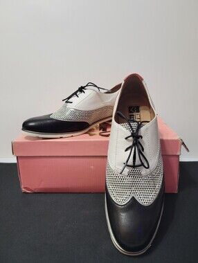 Mam'Zelle Colin Black & White Oxfords Derby Shoes - Size EUR 39